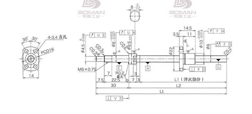 KURODA DP0601JS-HDNR-0210B-C3S 黑田精工丝杆规格说明